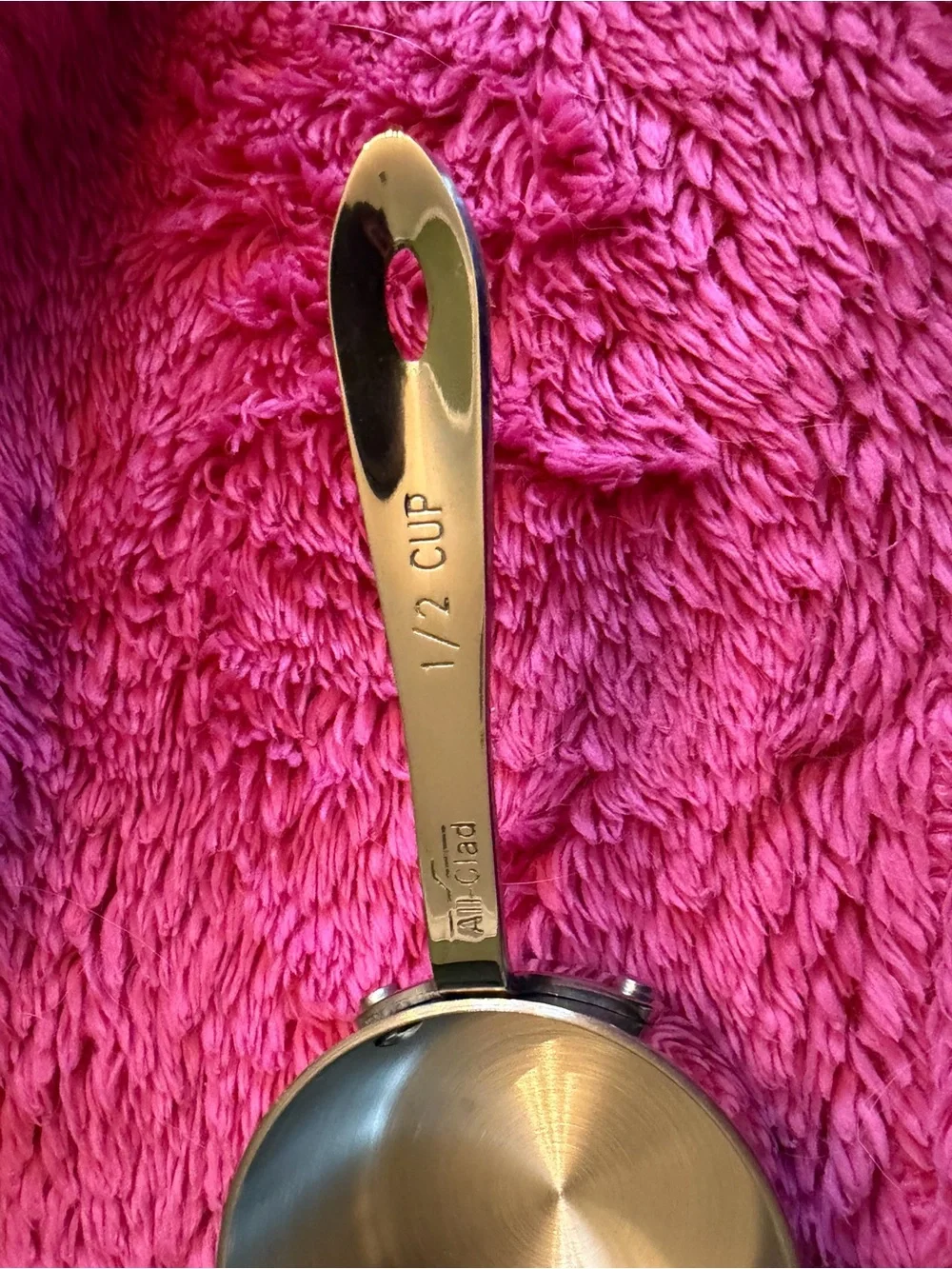 All Clad replacement,  Stainless Steel 1/2 Cup Measuring Cup - silver. New
